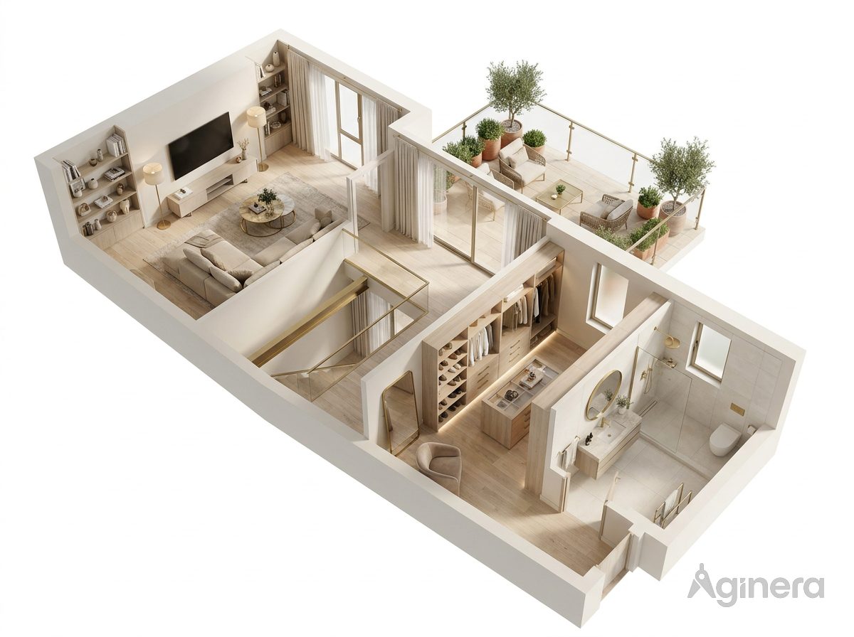Luxury Villa — Upper Floor