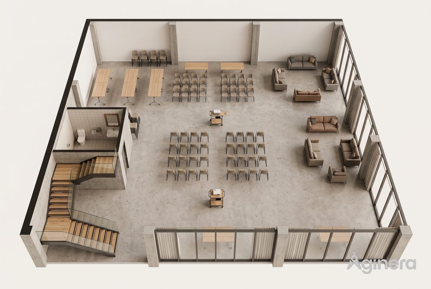 Ground Floor dollhouse view