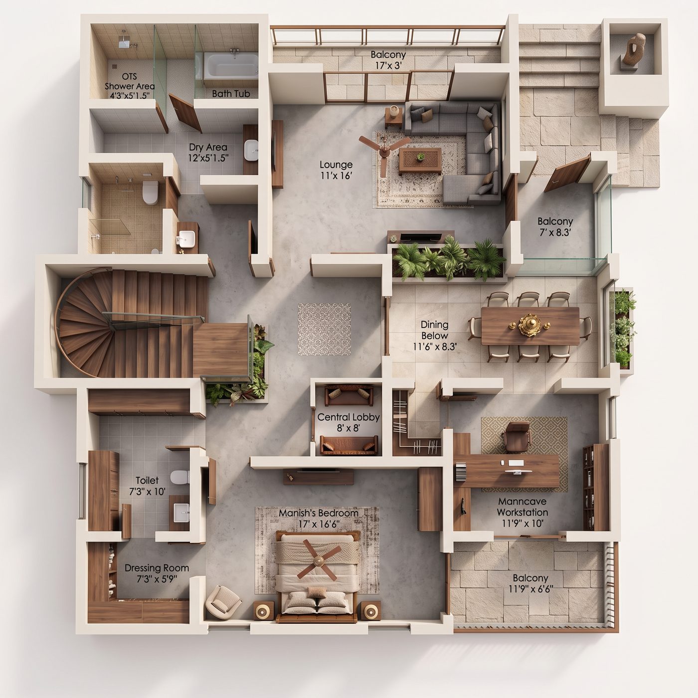 Ground dollhouse view